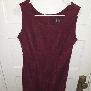 R&K Original Petites Women's Sleeveless Maroon Dress - Size 4P